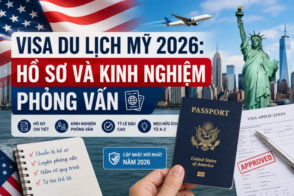 Visa du lịch Mỹ 2026: Hồ sơ và kinh nghiệm phỏng vấn